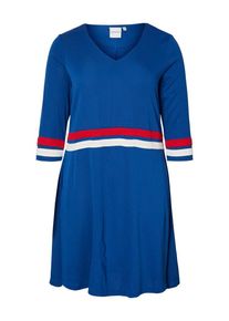 JUNAROSE, Dames Jurk, blauw / rood / wit