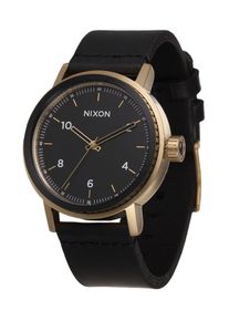 Nixon, Heren Analoog horloge 'Stark Leather', goud / zwart