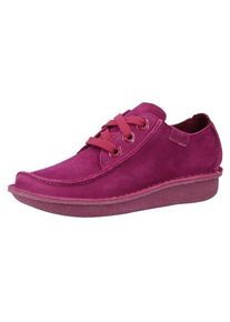 Clarks, Dames Sportieve veterschoen, pink