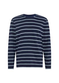 GAP, Heren Shirt 'LS HWT INDIGO T', indigo / wit