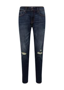 Hollister, Heren Jeans 'DARK DESTROY ATHLETIC SKINNY', blauw denim