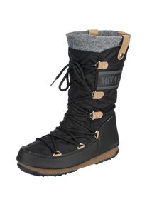 Moon Boot, Dames Snowboots 'Monaco felt', lichtbruin / grijs / zwart