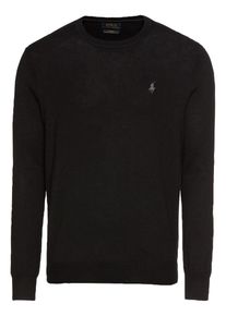 Polo Ralph Lauren, Heren Trui 'LS SF CN PP-LONG SLEEVE-SWEATER', zwart