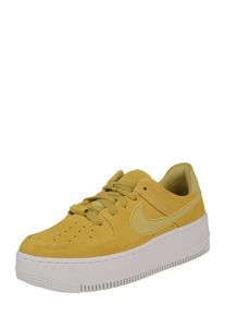 Nike Sportswear, Dames Sneakers laag 'Air Force 1 Sage', geel / wit