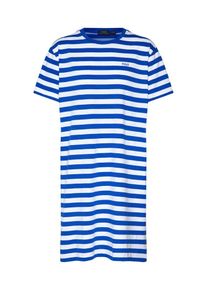 Polo Ralph Lauren, Dames Jurk 'SS TSHRT DRS-SHORT SLEEVE-CASUAL DRESS', blauw / wit
