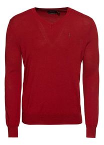 Polo Ralph Lauren, Heren Trui 'LS SF VN PP-LONG SLEEVE-SWEATER', rood