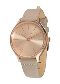 Nixon, Dames Analoog horloge 'Clique', donkerbeige / brons