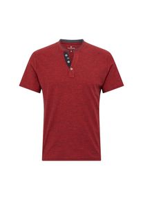 Tom Tailor, Heren Shirt 'basic yd henley T-Shirt 1/2', navy / rood