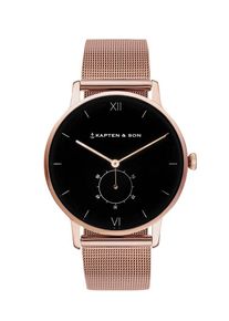 Kapten & Son Kapten & Son, Dames Analoog horloge 'Heritage Mesh Rosegold', brons / zwart