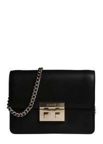 DKNY, Dames Handtas 'ANN- MED FLAP SHOULDER- CALF', goud / zwart