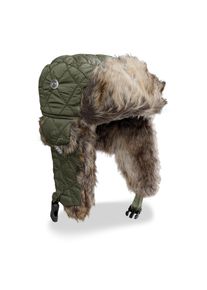 Wintermütze mit Kunstpelz oliv, Größe M/57-58, Synthetik, Mil-Tec