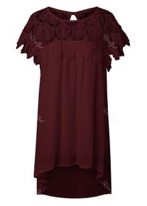 Lace Panel Chiffon Tunic Shift Summer Dress