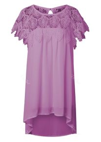 Lace Panel Chiffon Tunic Shift Summer Dress