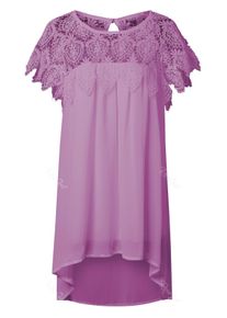 Lace Panel Chiffon Tunic Shift Summer Dress