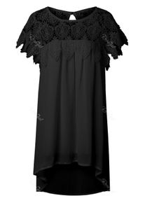 Lace Panel Chiffon Tunic Shift Summer Dress