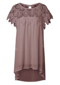 Lace Panel Chiffon Tunic Shift Summer Dress
