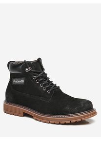 Vintage Lace Up PU Leather Short Boots