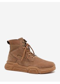 Solid Color Suede Cargo Boots