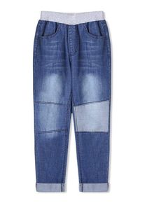 Boys Patch Rolled Hem Pencil Jeans