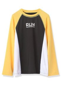 Boys Run Graphic Color Block Long Sleeve Tee