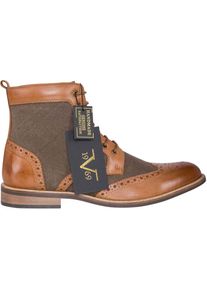 19V69 by Versace Business lace-up boots for men, brown