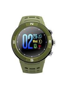 NO.1 F18 Sports Smartwatch 1.3 Inch TFT Touch Screen Bluetooth 4.2 IP68 Built-in GPS Heart Rate Monitor Call Message Reminder - Green