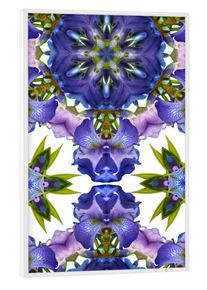 Poster with white frame "Blumen-Ornament" artboxONE Framed Poster