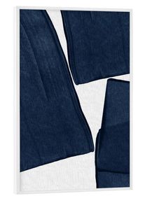 Poster with white frame "Scandinavian Painting Blue" artboxONE Framed Poster
