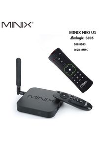 Originele Minix Neo U1 Android Tv Box Amlogic S905 Quad Core 2G/16G 802.11 2.4/5 ghz Wifi H.265 Hevc 4K Ultra Hd Smart Tv Box
