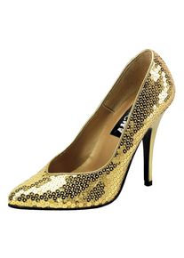 maskworld Chaussures à paillettes dorées