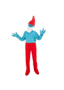 Papa Schlumpf Kinderkostüm | Halloween Kostüm für Jungs | Größe: 116 | Farbe: Nachtschwarz