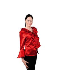 Chemisier en satin rouge