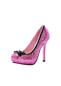 Leg Avenue Chaussures à talons hauts roses à paillettes