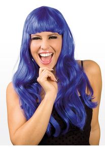 Boland Lange Haare blau Perücke