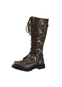 Pleaser Bottes steampunk homme marron