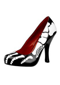 Pleaser Chaussures squelette noires