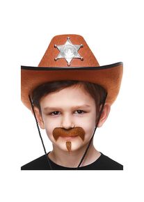 Goatee and moustache set for children in 4 different colours