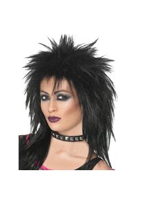 Smiffys Rockr&ouml;hre schwarz Per&uuml;cke