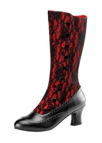 Pleaser Bottes gothiques rouges
