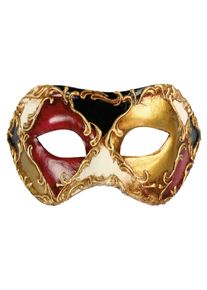 maskworld Colombina scacchi colore stucco - Venetian Mask