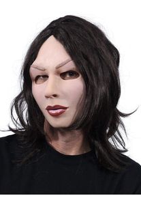 Diva Brunette Latex Full Mask | halloween mask
