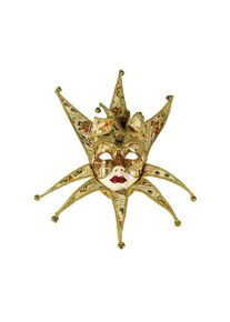 maskworld Jolly Collare carta volto stucco - Venetian Mask
