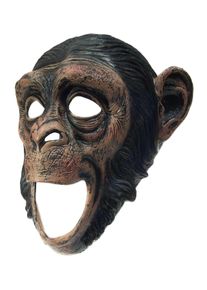 Chimpanzee mask with open mouth | halloween mask