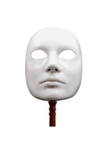 maskworld Volto bianco con bastone - Venetian Mask