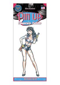 Mechanikerin Pin-up Klebe-Tattoo