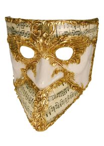 maskworld Bauta stucco musica Venetian Mask