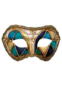 maskworld Colombina arlecchino blu - Venetian Mask