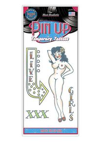 Live Girls Pin-up Plak-Tattoo