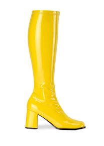 Pleaser Retro Boots Stretch Vinyl yellow