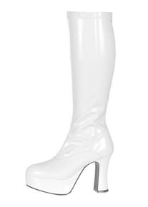 Pleaser Platform Boots with Zipper white